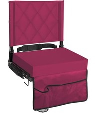 Sheenive Stadium Seats with Back Support, Padded Bleacher Seat Cushion Maroon 1