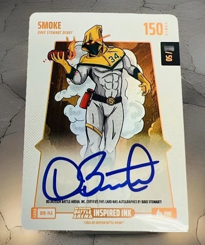 2024 BO JACKSON BATTLE ARENA SMOKE FIRE DEBUT ALPHA AUTO DAVE STEWART GLOW /50