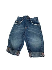 Vintage Y2k Oshkosh BGosh Girls Infant Baby 6 Months Pull ON Jeans Denim Blue La