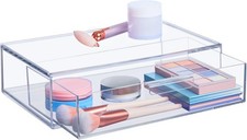 Audrey Clear Vanity Makeup Organizer  15-partment Holder for