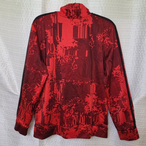 Adidas Youth Track Jacket Warm-Up Full Zip Red Digital Camo Boys XL (18/20) - Picture 2 of 8