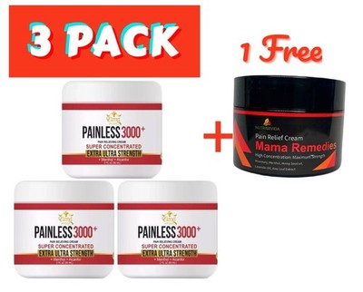 3 Packs ETERNAL PAINLESS PAIN RELIEVING More 1 Free Relief Hot Cream