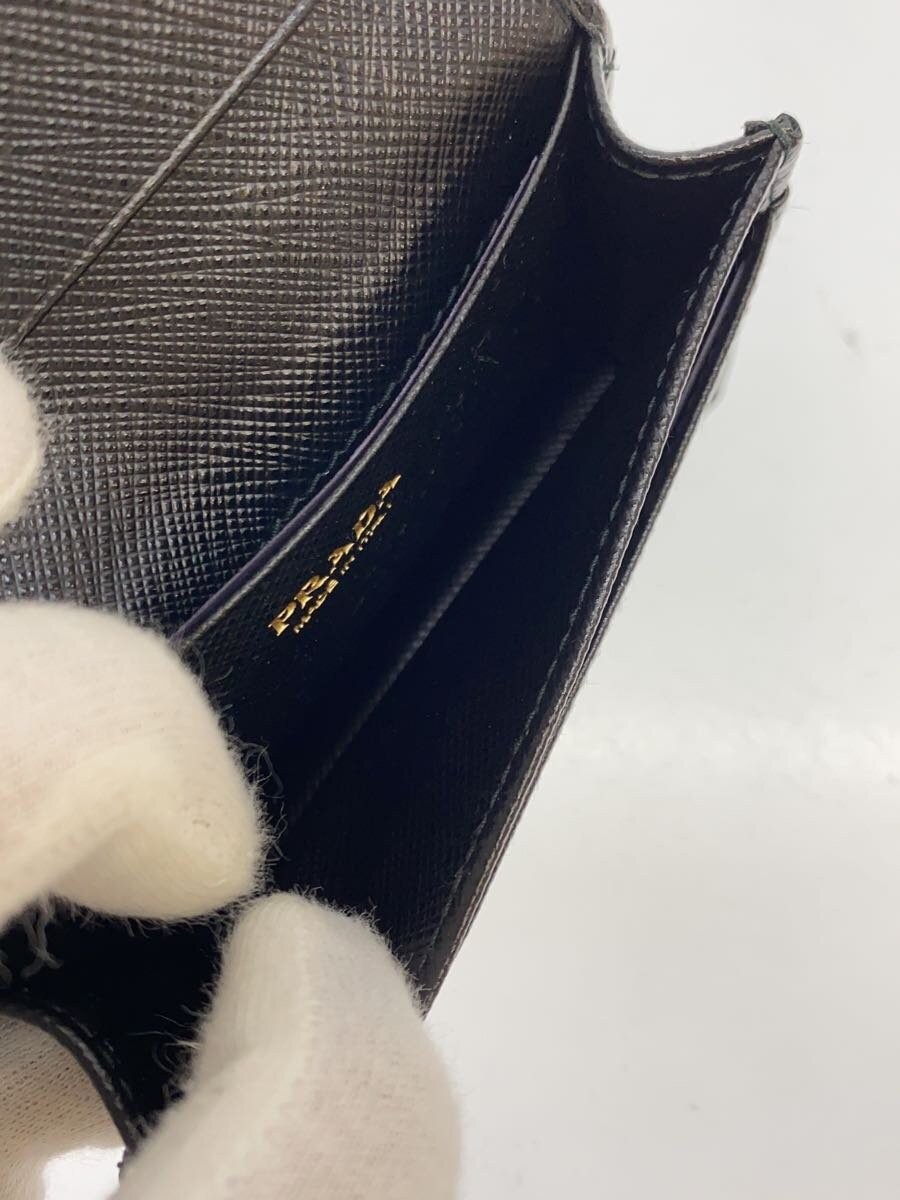 PRADA Card Case Leather BLK Women thumbnail 5