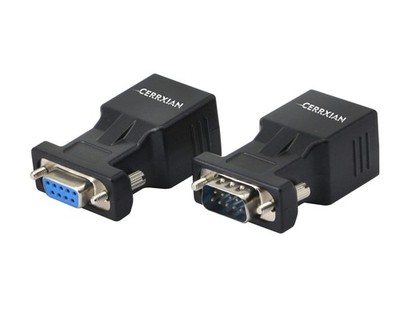 CERRXIAN DB9 RS232 Male & Female to RJ45 COM Port LAN Ethernet... 