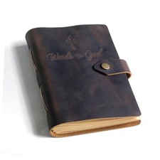Genuine Leather Prayer Journal for Men   Handcrafted Crazy Horse Leather