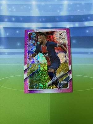 2020-21 Topps Chrome UCL Neymar Jr. Pink Mini-Diamond /175 Paris Saint-Germain