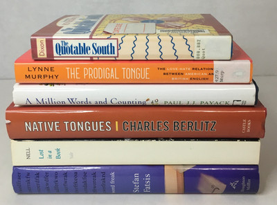 Lot of 6 Nonfiction Books - Literary Facts - Native Tongues Reading Scrabble