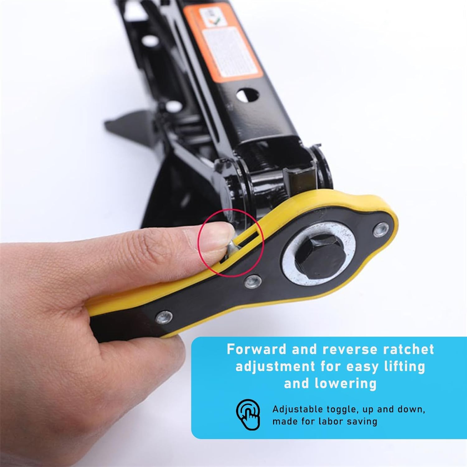Car Jack Ratchet Wrench, 360° Swivel Labor-Saving Scissor Jack Wrench, Jack Lif