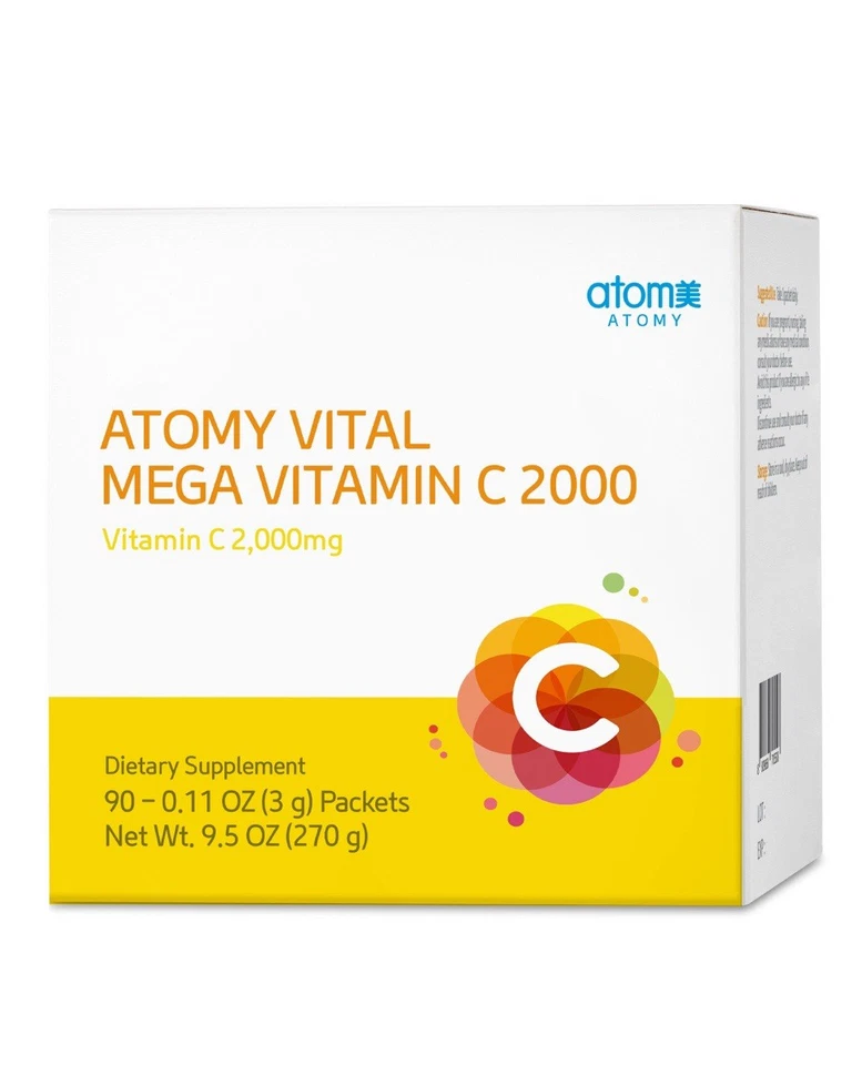 ATOMY Vital Mega Vitamin 2000 3g x 90 varillas vitamina C en polvo comer fácilmente COREA Foto 3 de 4