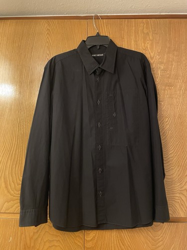 Issey Miyake Men, ISSEY MIYAKE Men's Shirt Medium Cotton Buttoned Long Sleeve