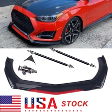 Front Bumper Lip Splitter Spoiler Body Kit Glossy Red For Hyundai Veloster A