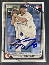 2024 Trey Yesavage 1st Bowman Paper BLUE Ink Signed Autographed #BD-92 RC