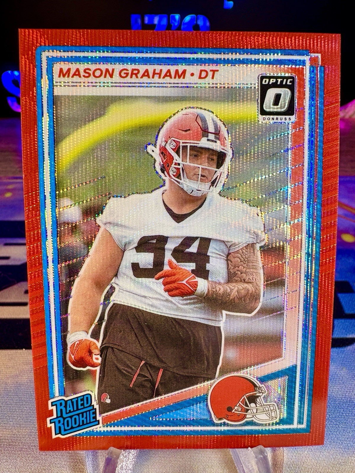 2025 Mason Graham Panini Donruss Optic Preview Red Wave Rated Rookie #340