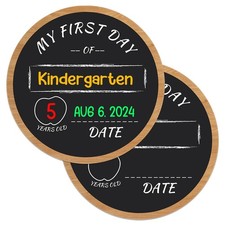 First and Last Day of School Chalkboard Sign 10.2" Double Sided Back to Schoo...