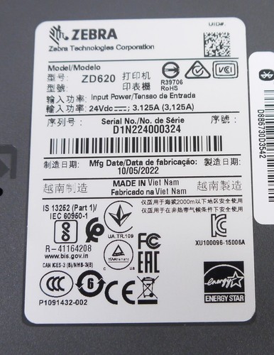 Zebra ZD620 (ZD62043-T01F00EZ) Thermal Label Printers (Qty-2) - 第 4/4 張圖片