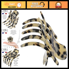 French Flat Hair Clips for Women - 3" Sleek Curved Claw Clips, Non-Slip Grip, St