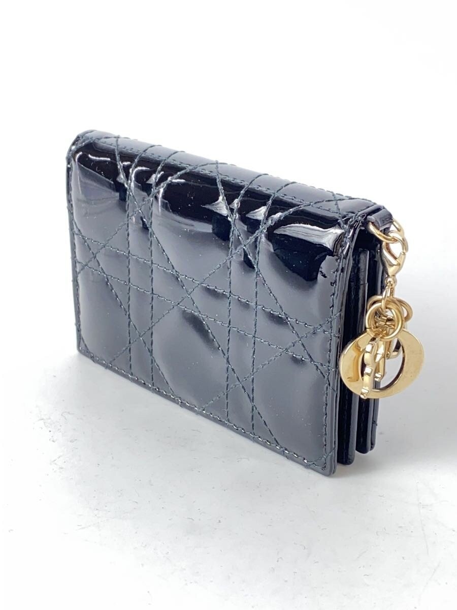 Christian Dior Enamel Card Case Black Women's thumbnail 6