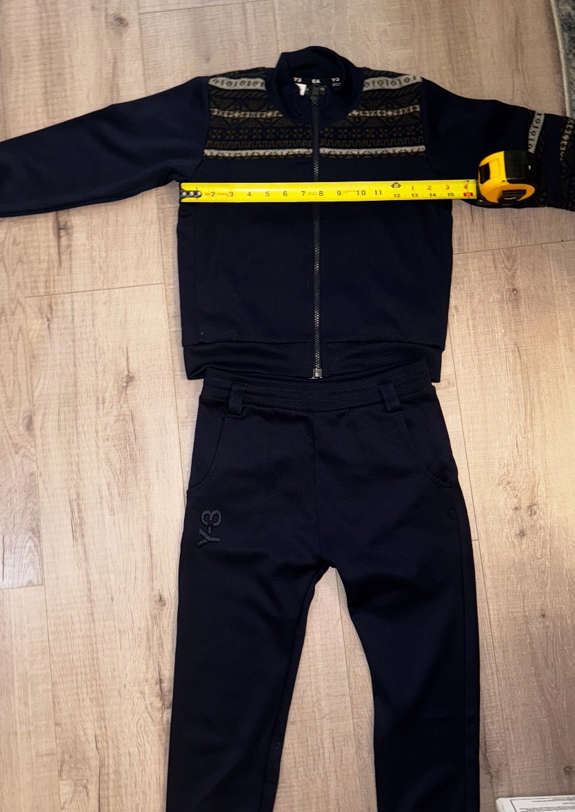 Y3 Yohji Yamamoto Boys Black Logo Cropped Pant 6Y | eBay