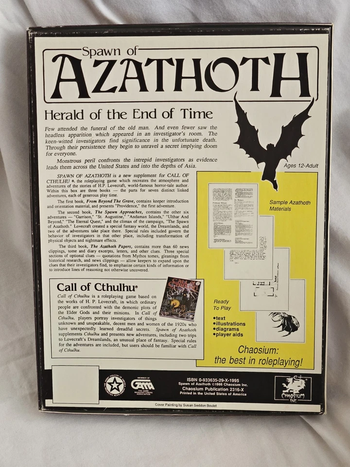 Call of Cthulhu Spawn of Azathoth Herald of the End of Time Box Set 1e COMPLETE - Image 2 of 4