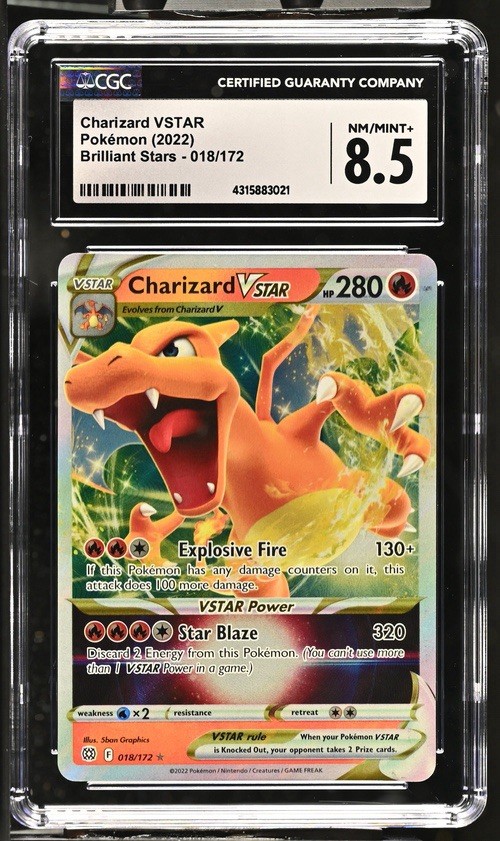 Charizard VSTAR #18 Pokemon Brilliant Stars CGC 8.5