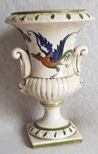 Manifattura Ginori, vaso dipinto a mano, Capodimonte Repro, 1885 circa, marcato