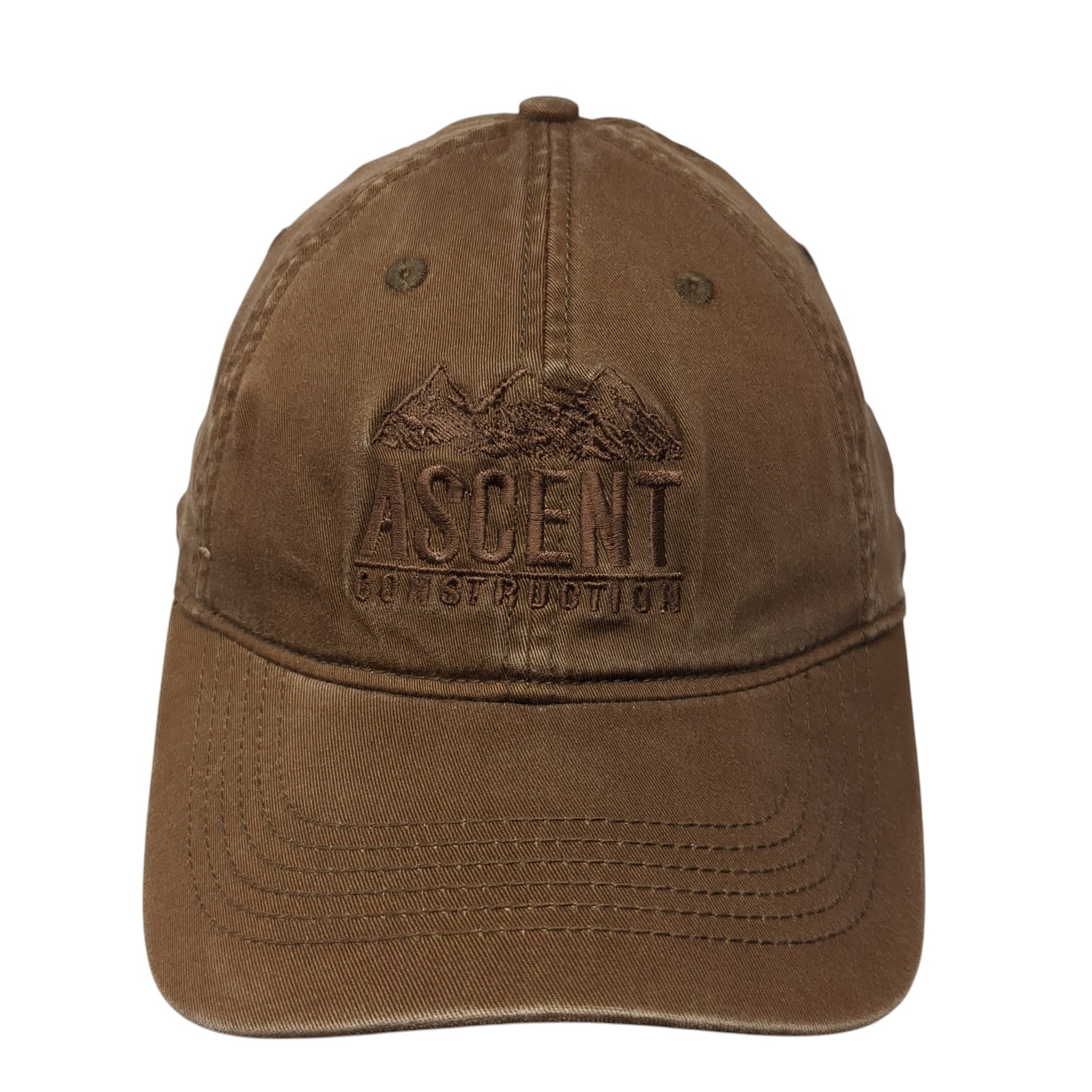 Ascent Construction Fitted Baseball Cap Brown XL … - image 1