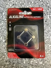 e-circuit AG1  LR60 Alkaline 1.5V Cell Batteries 1pack 4pcs  Best by 4/2024