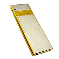 Slimline Ladies Metal Lighter , Gold, Silver,Black Steel