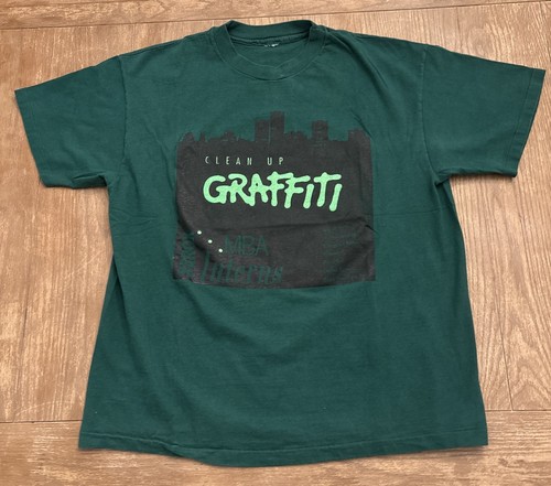 Seltenes Graffiti Clean Up T-Shirt Xerox Interns 1995 grün Einzelnaht  - Bild 1 von 6