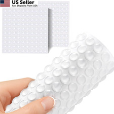 Juminiz 200 Pieces Cabinet Door Bumpers, 0.4inch Round Silicone Clear