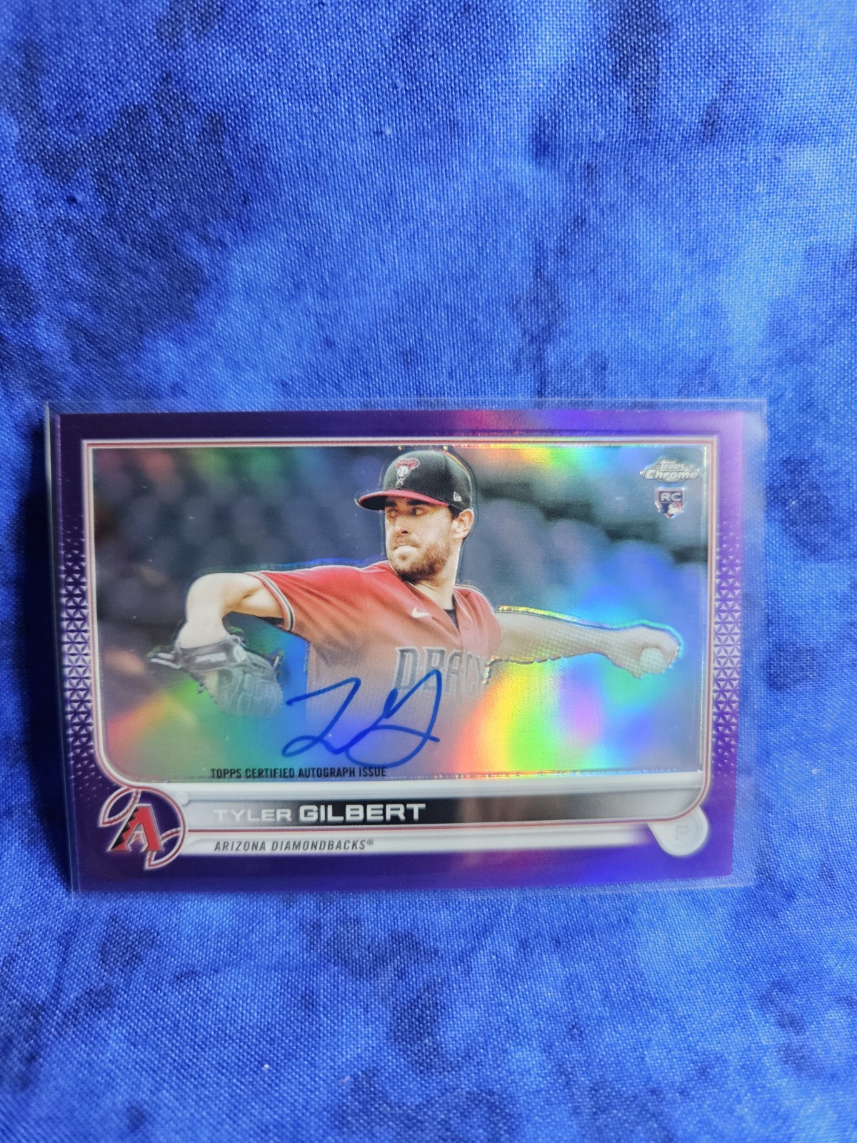 2022 Topps Chrome - Rookie Autographs Tyler Gilbert #RA-TG Purple Refractor /250