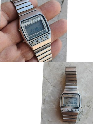 80er SEIKO A547-5040 LCD ALARM CHRONOGRAPH VINTAGE UHR UHREN FUNKTIONIERT DEFEKT