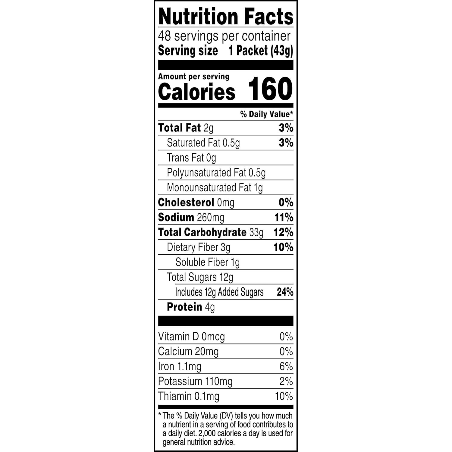 Quaker Instant Oatmeal, Maple & Brown Sugar, Individual Packets, 1.51 Ounce Free