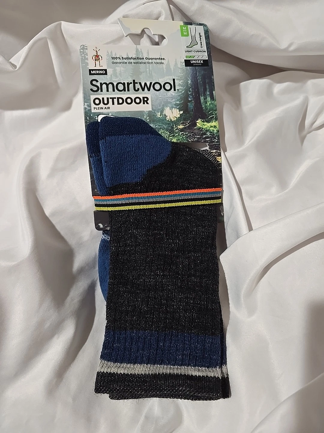 NWT Smartwool Outdoor 54% Merino Wool Light Cushion Crew Socks Medium Unisex