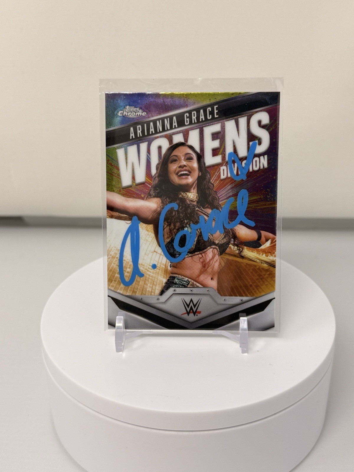 WWE Arianna Grace Signed Topps Chrome Card IP Auto Autograph