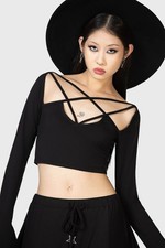 KILLSTAR Crop Top - Notte Celeste