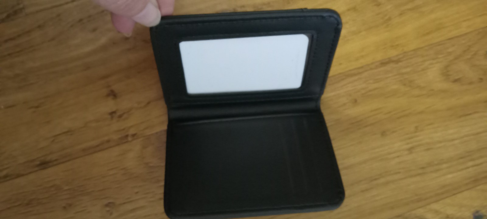 RFID Mens Slim Front Pocket Wallet Genuine Leather Bifold Id/Credit Card Holder