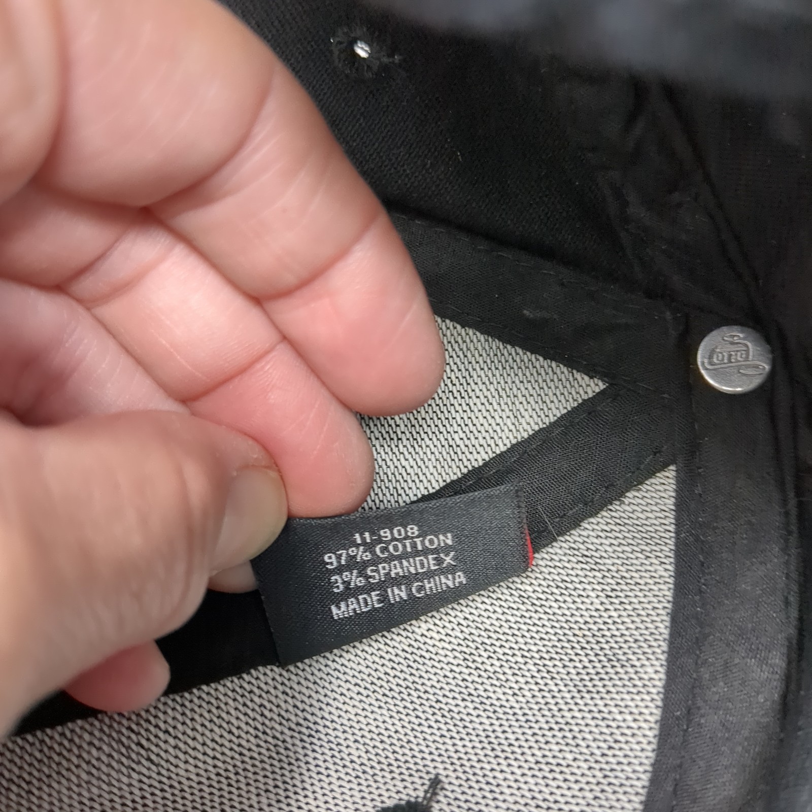 Otto Flex Fitted Baseball Hat Solid Black XL Vent… - image 10