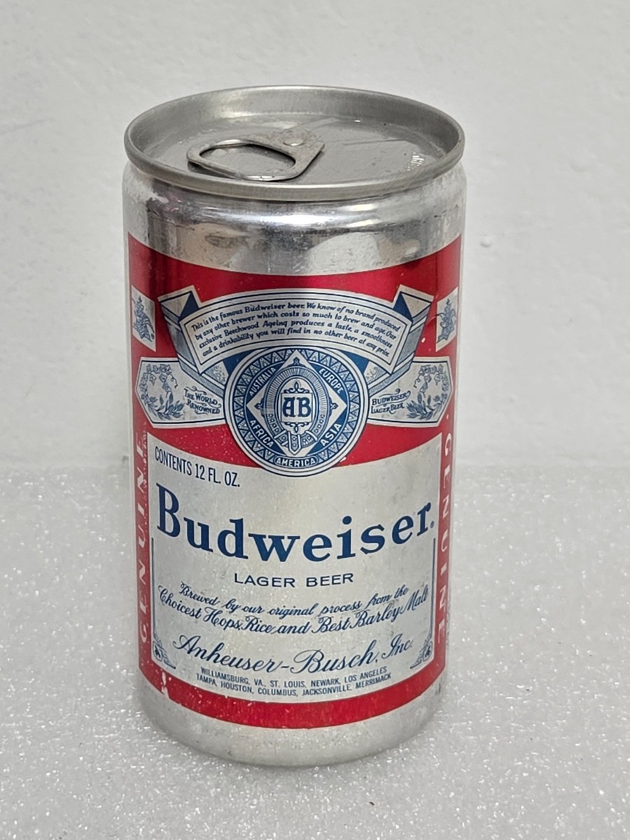 Vintage Rare Silver Budweiser Williamsburg Beer Can | eBay