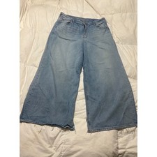 American Eagle Super High Rise Ultra Wide Leg Jeans Size 14 Short