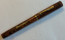 Waterman's 7 Red Ripple Fountain Pen with Red Nib and Matching Orig Red Cap Band