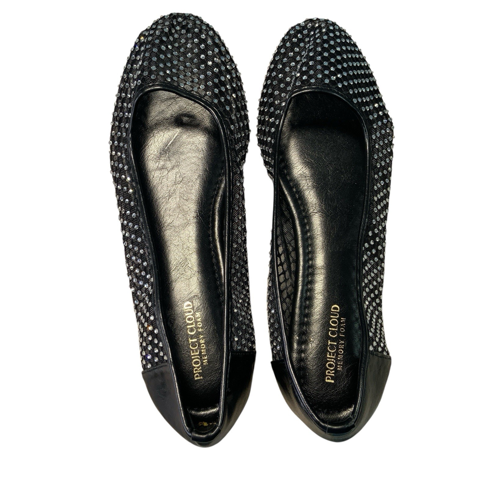 Project Cloud Size 8.5 Mesh Micro Rhinestone Flat… - image 7
