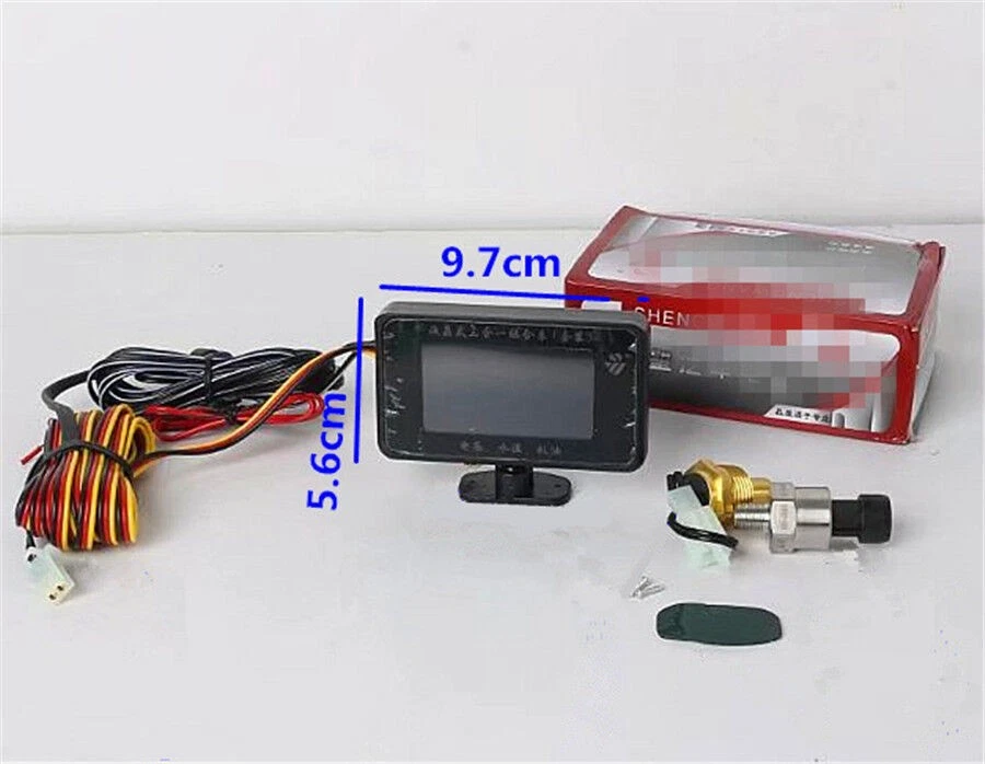Car Truck 3 Functions LCD Oil Pressure Gauge Monitor+Voltmeter+Water Temp Gauge Foto 2 de 4