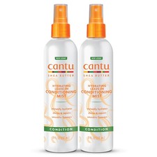 Cantu Leave-In Conditioning Mist with Pure Shea 8 Ounce Pack of 2 , White