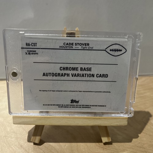 2024 Topps Chrome Football Cade Stover Blue Refractor Rookie Auto 18/150 - Picture 3 of 3