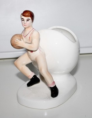 Vintage 1961 Samson Importco Basketball Player Ceramic Planter