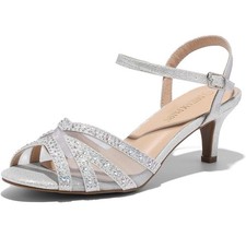 Dream Paris Women Crystal Sandals Stilettos High Heel Wedding Shoes 9.5. Prom