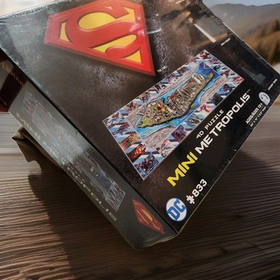 NEW / SEALED Superman 4D Puzzle DC Comics Mini Metropolis Cityscape 833 Pieces