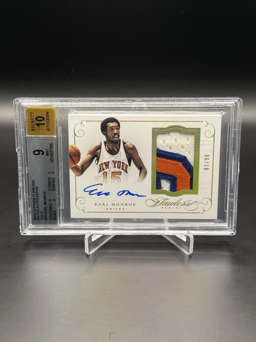 Panini Earl Monroe Basketball Autographed Sports Trading Cards 