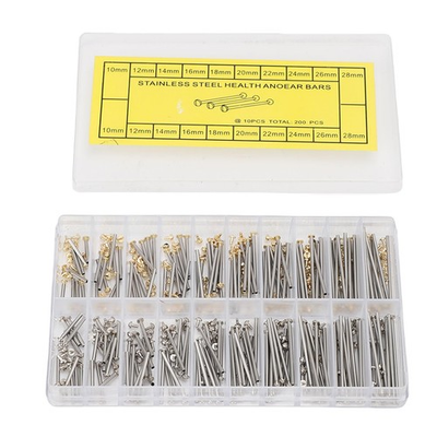 #ad 200 Pcs Watch Screw Tube Tube Friction Pin Pressure Bars Pins Rivet Ends Watch $21.32